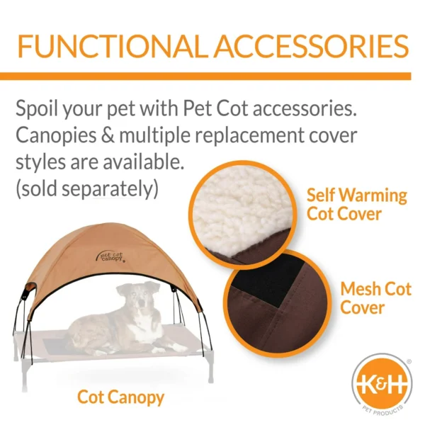 K&H Original Bolster Elevated Pet Bed, Large (42"x30"x7") - Image 6