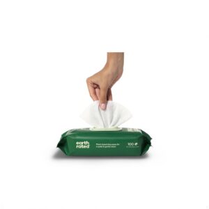 Earth Rated Unscented Dog Grooming Wipes, 100 Count