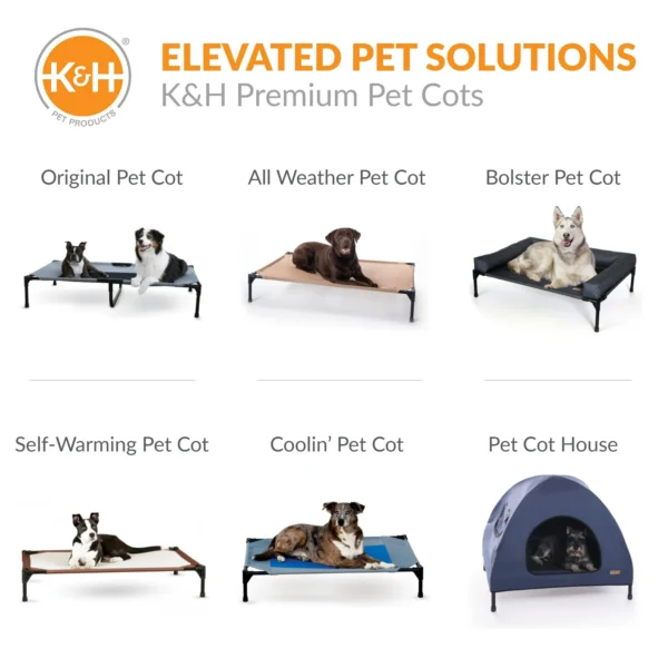 K&H Original Bolster Elevated Pet Bed, Large (42"x30"x7") - Image 4
