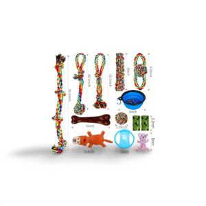 WEPSEN 13 PCS Chew Toys for Aggressive Chewers, Large Dogs, Indestructible Rope Toy for Large Breed Dog, Outdoor Dog Toys​