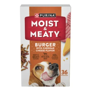 Purina Moist Meaty Burger with Cheddar Cheese Flavor Dog Food